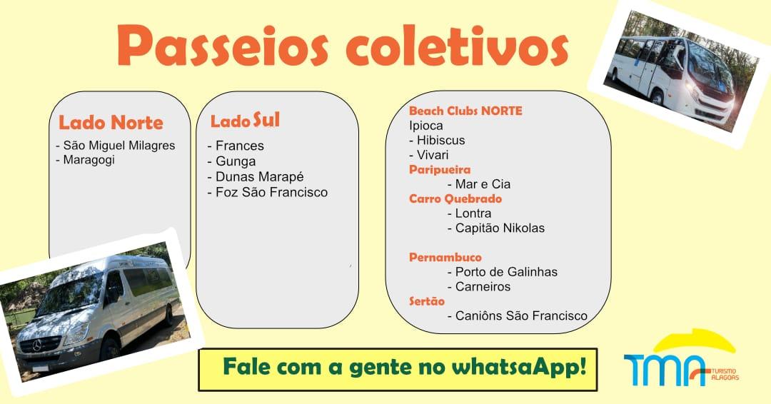 Passeios Coletivos TMA Turismo Alagoas