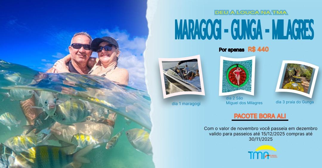 Bora Ali com a TMA Turismo Alagoas
